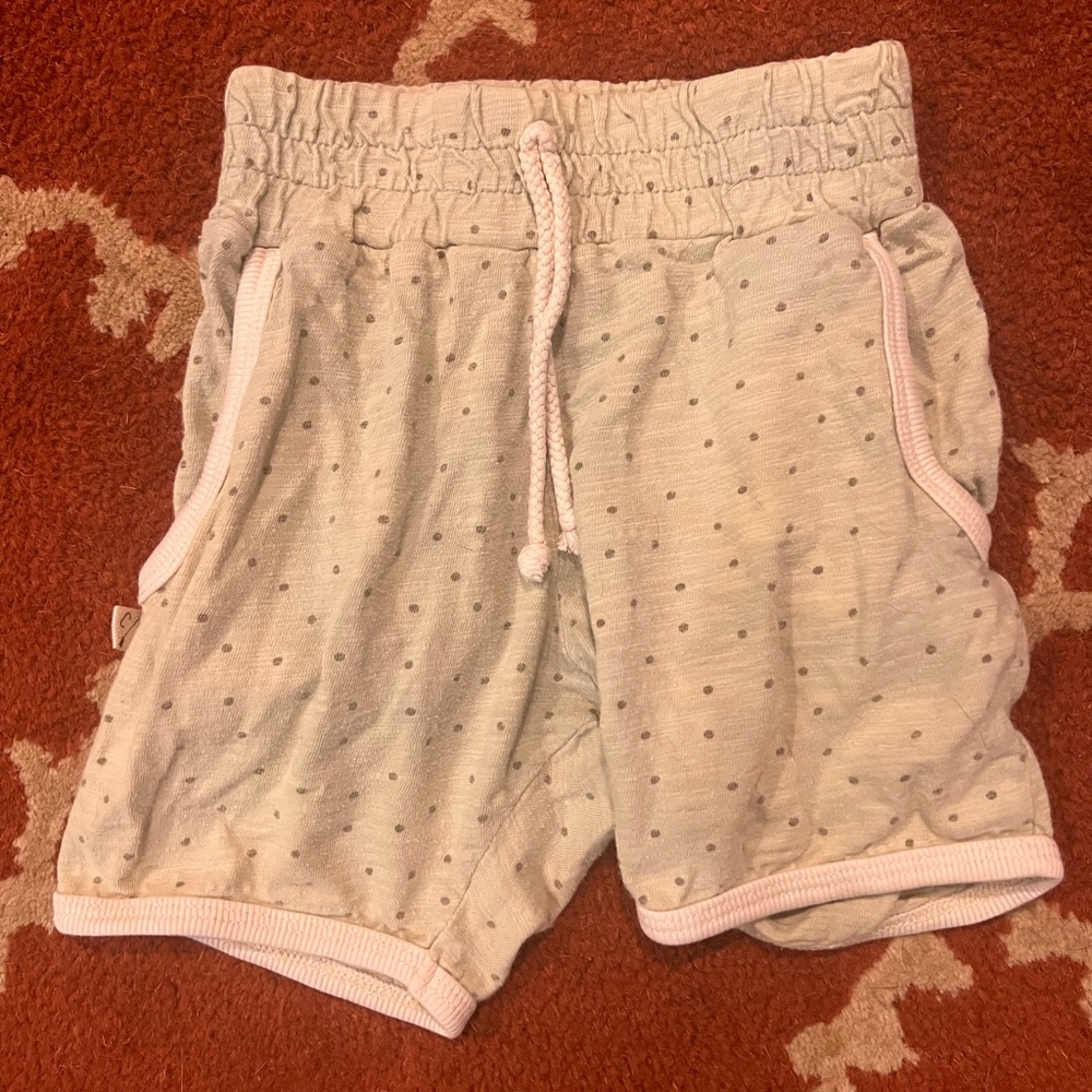 Childhood’s Clothing sage pin dot long cotton shorts